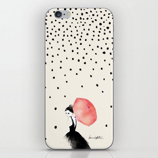 Polka Rain iPhone & iPod Skin