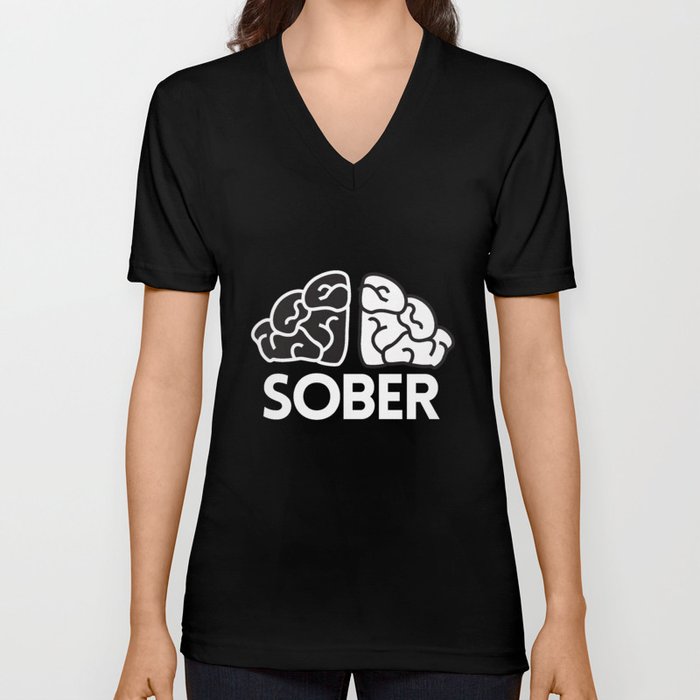 SoberBrains V Neck T Shirt