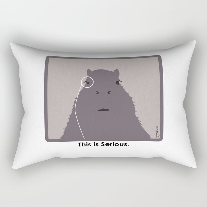 Professor Capybara III Rectangular Pillow