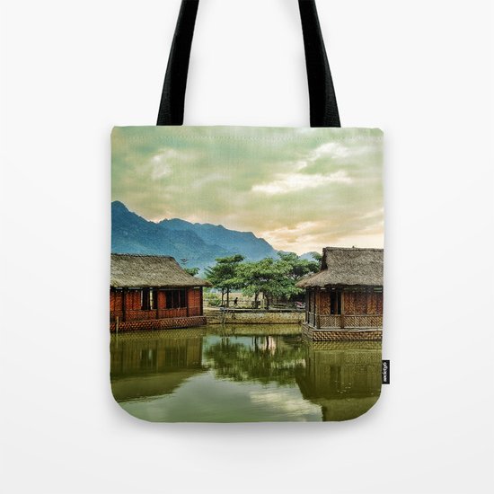 Water Huts Tote Bag