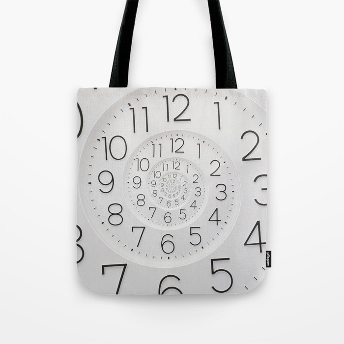 Spiral Clock Droste Tote Bag