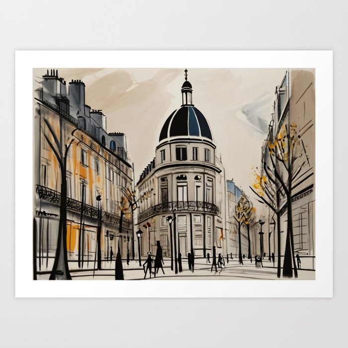 promenade autour de Paris -05- Art Print