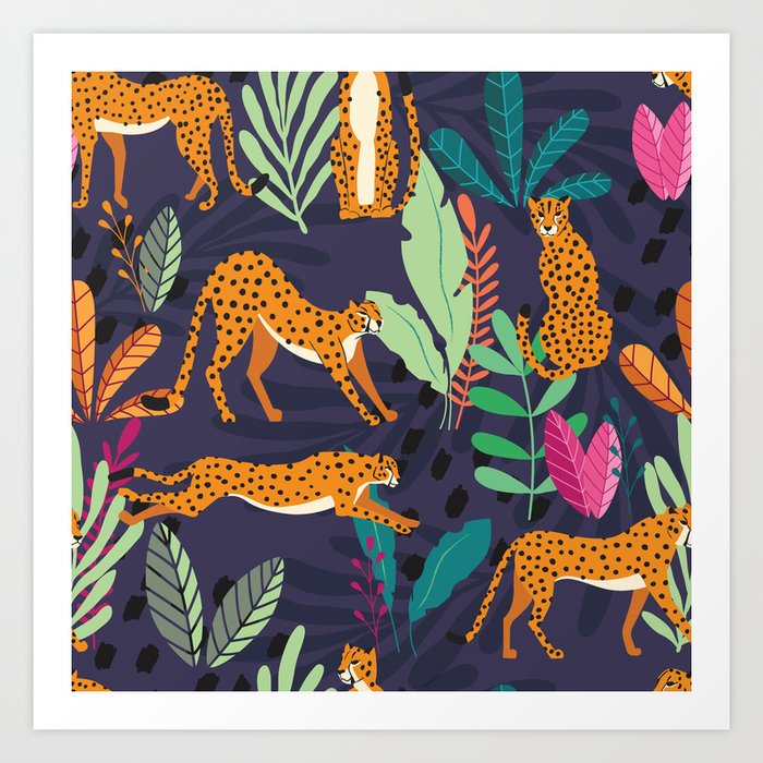 Cheetah pattern 002 Art Print