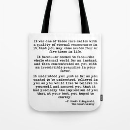 It was one of those rare smiles - F. Scott Fitzgerald Tote Bag