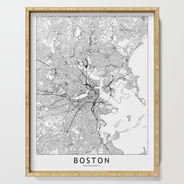 Boston Map Serving Tray