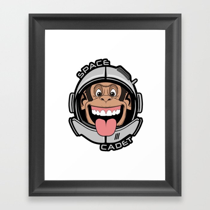 Space Cadet Chimp - Monkey Astronaut Ape Helmet Framed Art Print