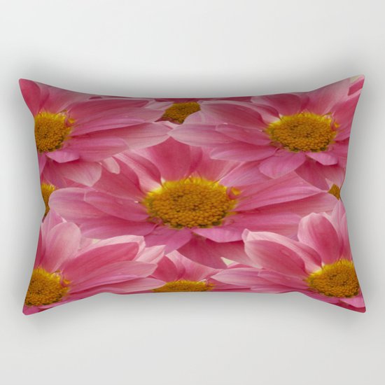 Pink Floral Bouquet Rectangular Pillow