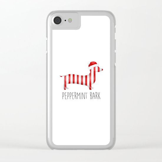 Peppermint Bark Clear iPhone Case