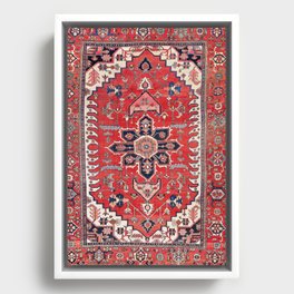 Heriz Azerbaijan Northwest Persian Rug Print Framed Canvas