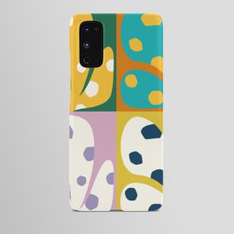 Spots patterned color leaves patchwork 2 Android Case