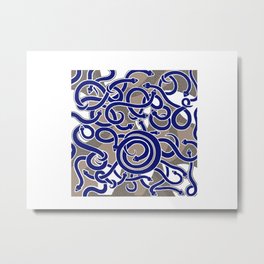 blu snakes Metal Print | Painting 