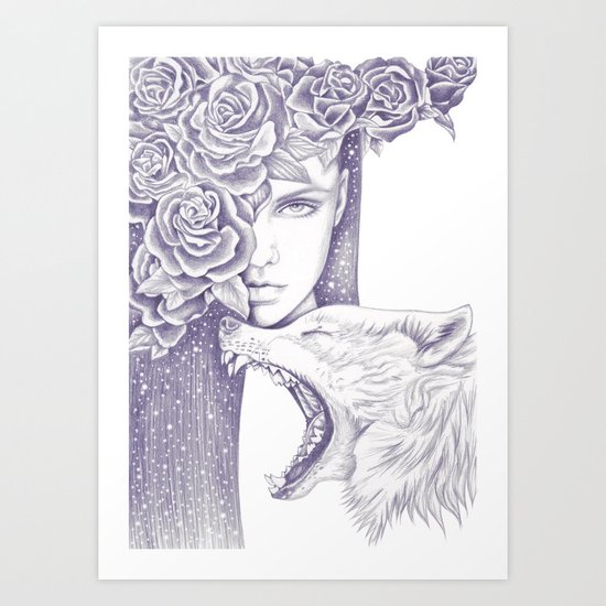 Night Of The Wolf Art Print