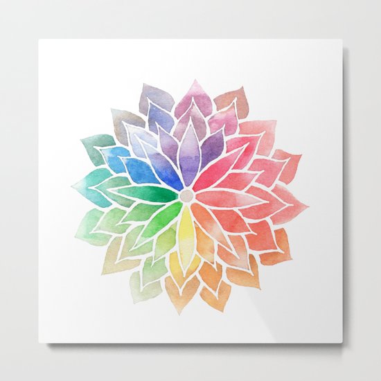 Multicolor Mandala Metal Print