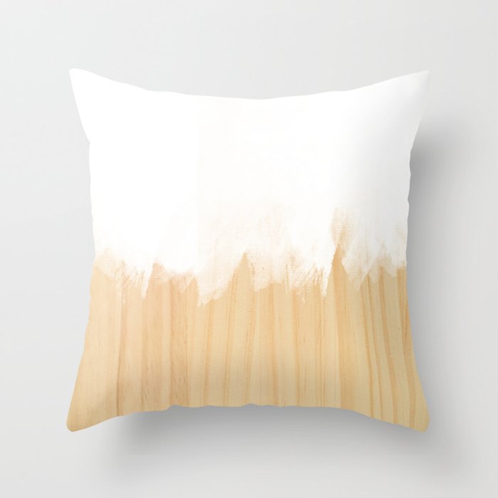 Scandinavian White Throw Pillow