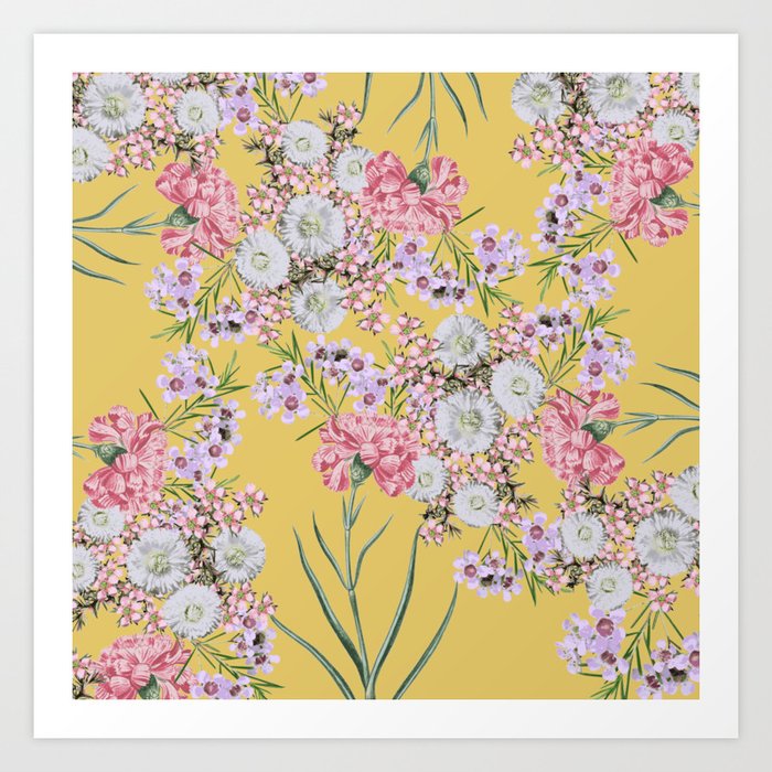 Natural Beauty Botanic Floral Print Society6 Floral Homedecor