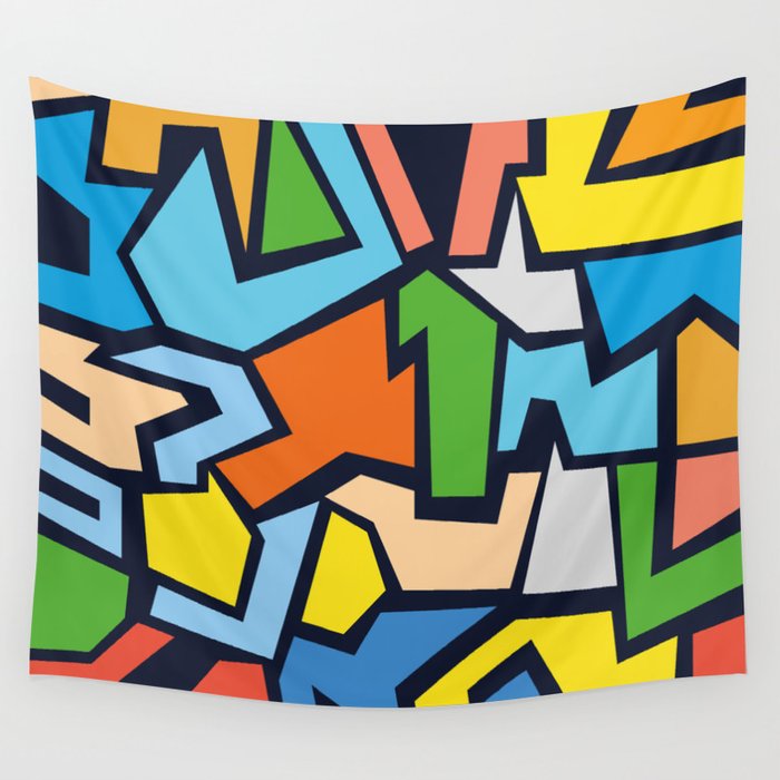Colorful blocks 1 Wall Tapestry