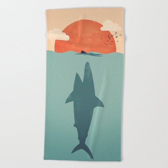 Shark Attack Beach Towel