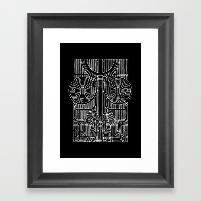 Line portrait 2 Framed Art Print