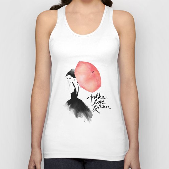 Polka Rain Unisex Tank Top