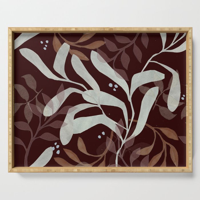 CHOCOLATE LEAVES Serving Tray