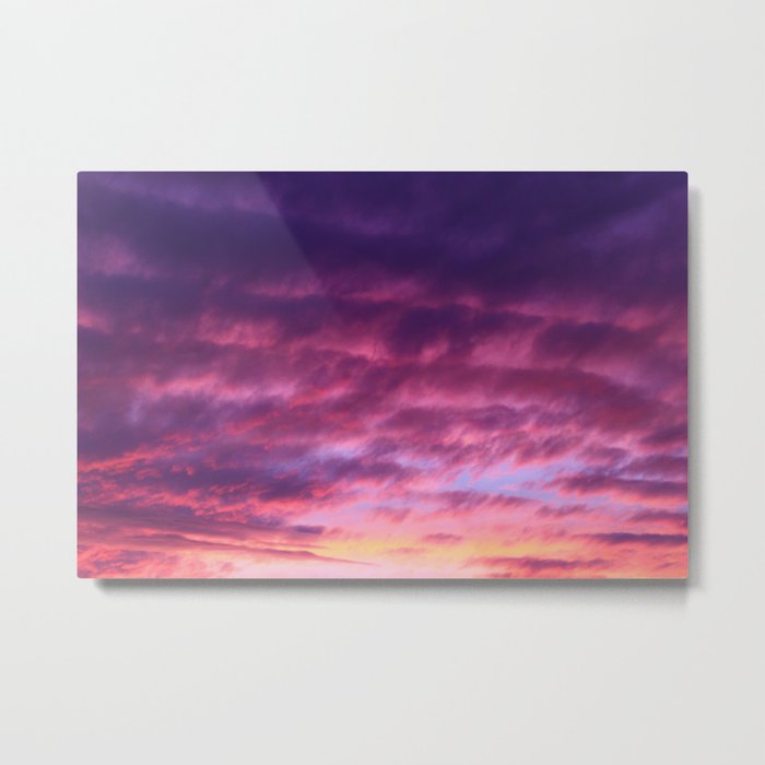 Pink & Purple Sunset Sky Metal Print