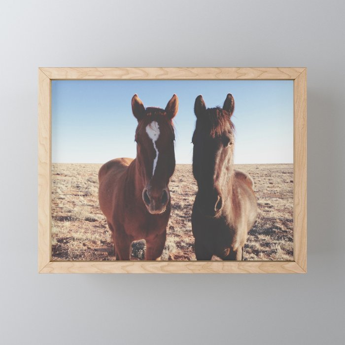 Horse Friends Framed Mini Art Print