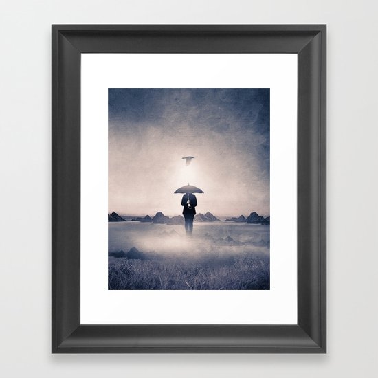Waiting for the rain (colour option) Framed Art Print