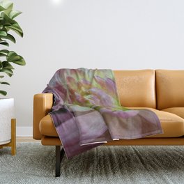 Majestic Pink And Yellow Dahlia Throw Blanket