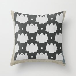Spooky Ghost P-ROID Throw Pillow