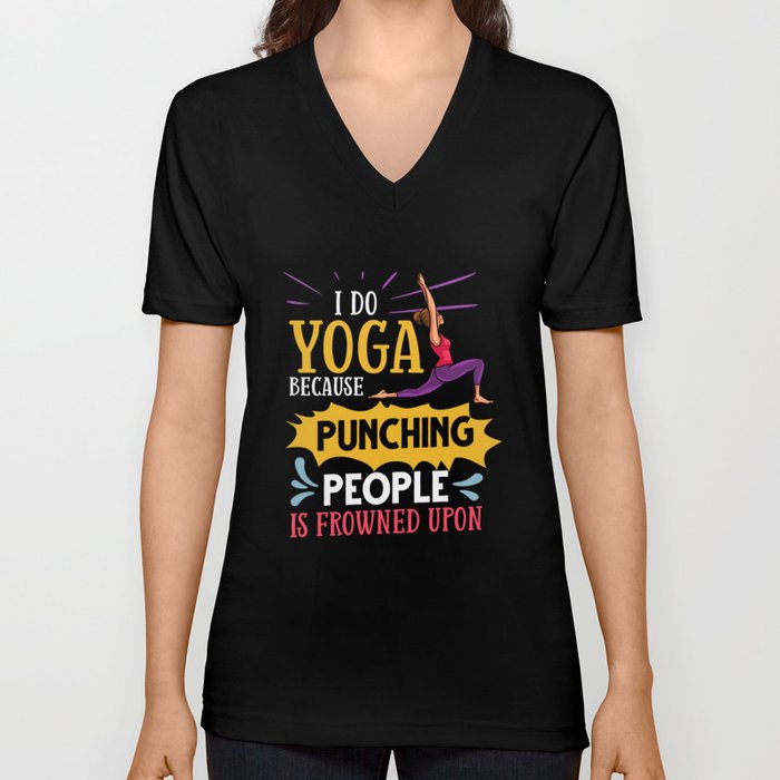 Yoga Unicorn Beginner Workout Quotes Meditation V Neck T Shirt