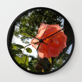 Pink Rose Wall Clock