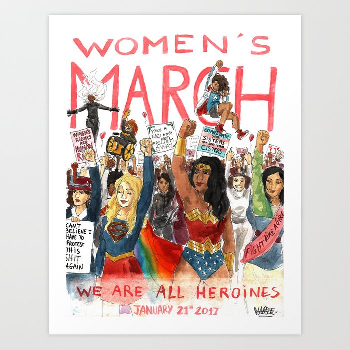 Women's March 2017 Art Print