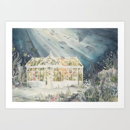 Underwater Greenhouse Art Print