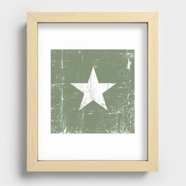 US ARMY WHITE STAR Recessed Framed Print