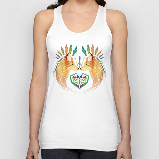 foxes in love Unisex Tank Top