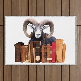 Aries - Old Books Outdoor Rug