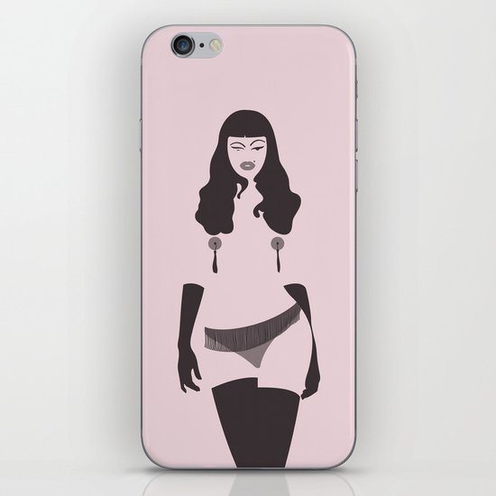 A Wink & A Smile -Vintage Pink iPhone Skin