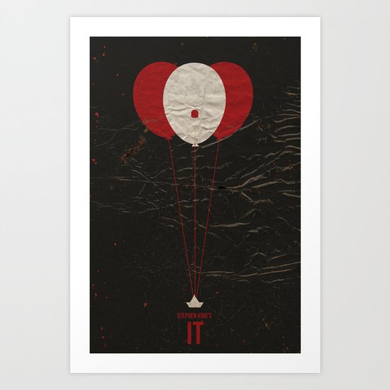Pennywise the Clown - Stephen King's IT Inspired vintage movie poster Art Print