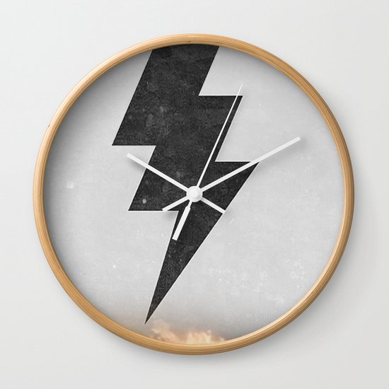 lightning strike Wall Clock