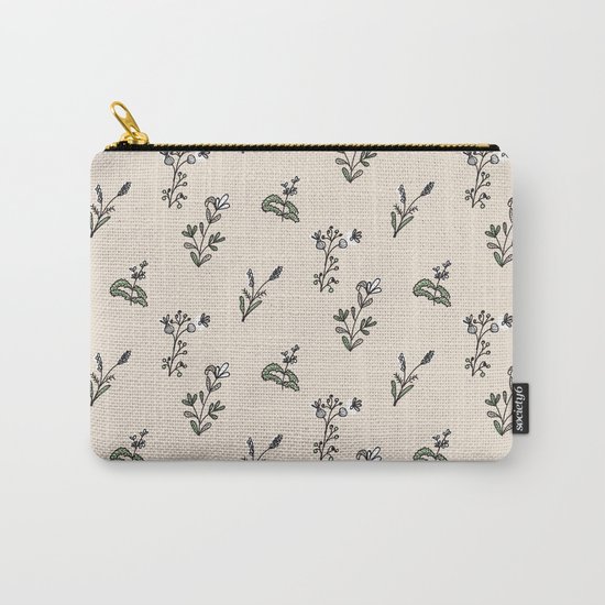 Bright Floral Pattern Carry-All Pouch