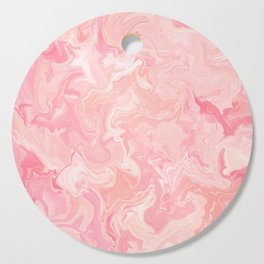 Blush pink abstract watercolor marble pattern Cutting Board
