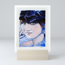 Girl in a Hat Mini Art Print