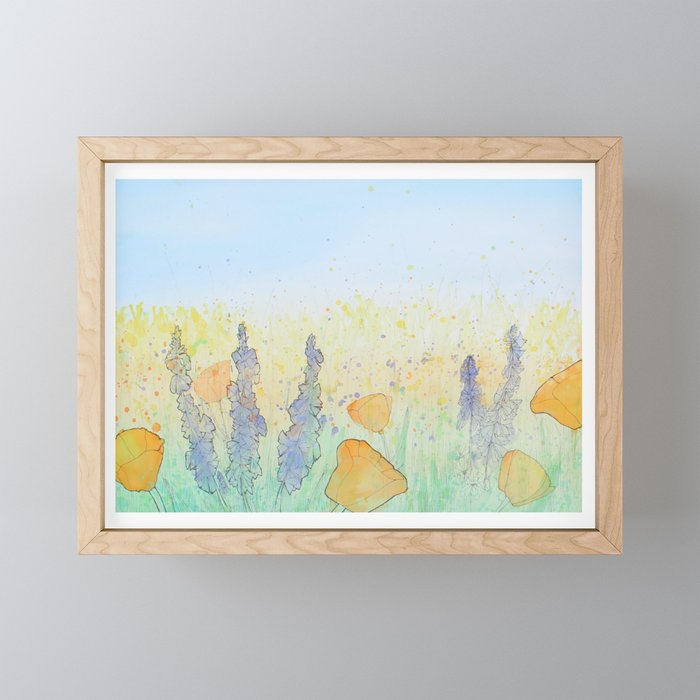 You Belong Among The Wildflowers Framed Mini Art Print