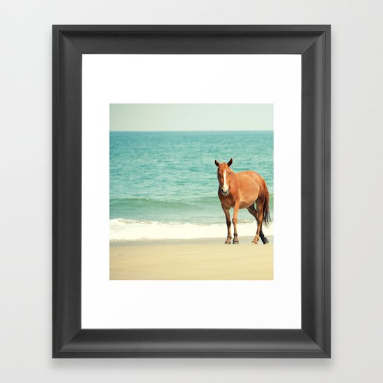 Wild Mustang of Carova, NC Framed Art Print