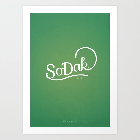 So. Dak. Green Art Print