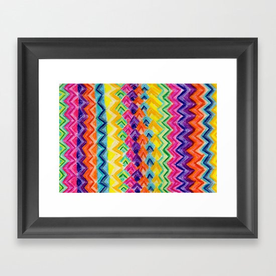 CRAYON LOVE: Cray Tribal Framed Art Print