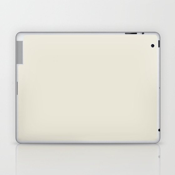 Linen Off White Solid Color Pairs PPG Cold Foam PPG1097-1 - All One Single Shade Hue Colour Laptop & iPad Skin
