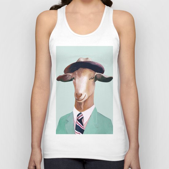 Minty Goat Unisex Tank Top