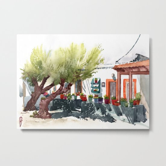 Front garden in Haraki Metal Print