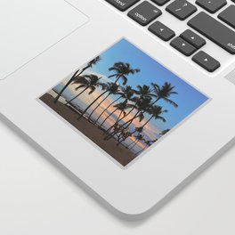 Tropical Hawaii Beach Sunset Sticker